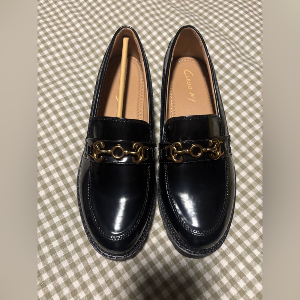 Circus NY Black Deana Loafers Size 8